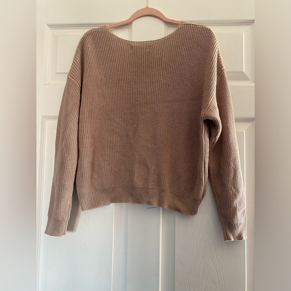 Lulus Feel it Still Taupe Knit Sweater Size Small - Picture 10 of 12